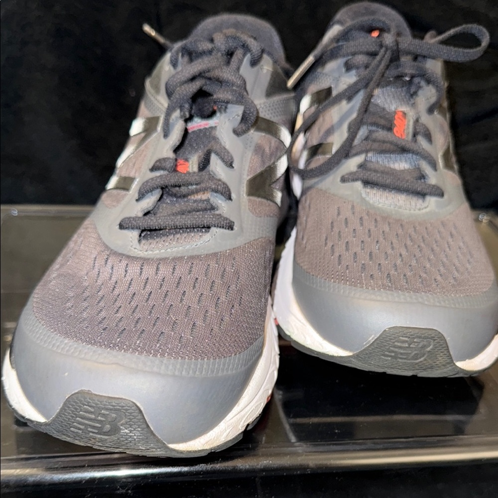 New Balance Charcoal and Black Athletic Sneakers - Picture 3 of 11